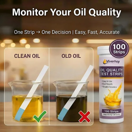 Miniatura 2 de Tiras de prueba de aceite para freidoras profundas, 100 unidades, tiras de prueba de calidad de aceite para cocinar y freír, probador de aceite FFA