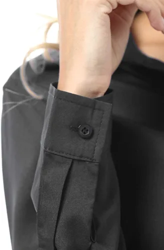 Miniatura 5 de Gemolly Camisas básicas con botones para mujer, manga larga, talla grande, simple, elástica, formal, casual, blusa