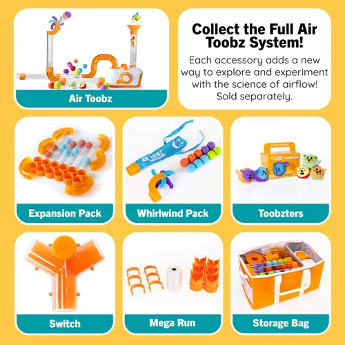 Miniatura 10 de Fat Brain Toys The Original Air Toobz, juguetes de construcción STEM impulsados por aire para niños y adolescentes, juguetes de construcción