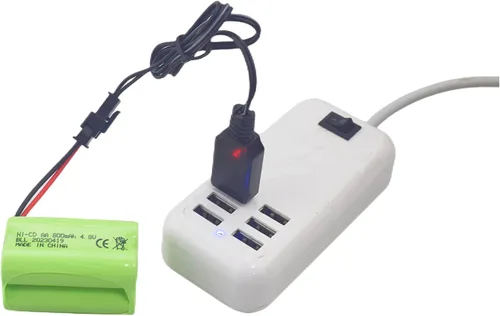 Miniatura 3 de AA 4.8V 800mah SM-2P Plug Batería recargable con cable de carga USB para 1/28 Stunt RC car C128 1/28 NB2801 NB2802 NB2803 doble cara Tumbling Spin