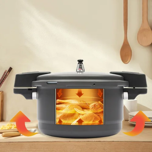 Miniatura 14 de Olla a presión de 7.4Qt Olla de presión de acero inoxidable 60Kpa Tanque de presión de calentamiento Canner con válvula de presión para estufa