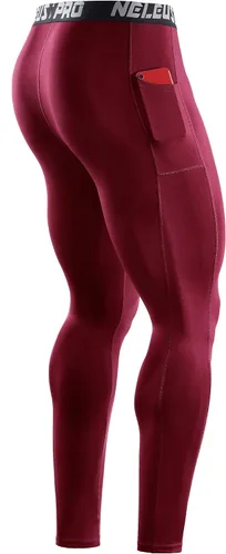 Miniatura 6 de NELEUS Pantalones de compresión Dry Fit para hombre con bolsillo para teléfono