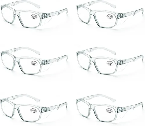 Miniatura 76 de ProtectX Elegantes gafas de seguridad antivaho y resistentes a los arañazos, gafas de protección UV, lentes de bloqueo de luz azul para hombres