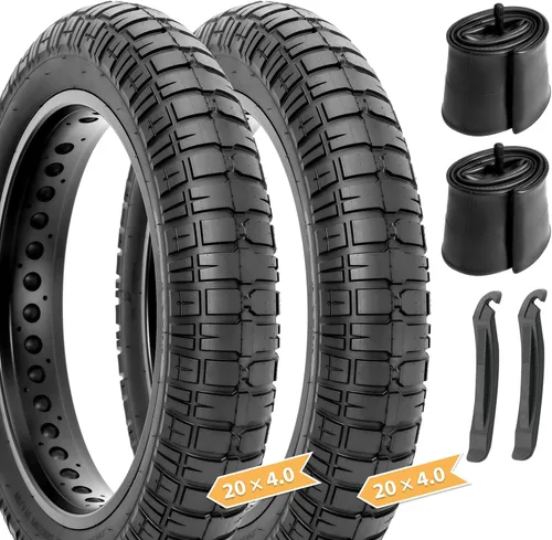 Miniatura 11 de Hycline Neumático de repuesto para grasa Ebike: 20x4.0/20x4.5/20x5.0/26x4.0 pulgadas, resistentes al desgaste, plegables, neumáticos de bicicleta