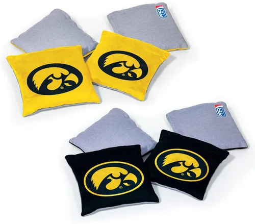 Miniatura 20 de Wild Sports - Puf de doble cara NCAA College de 8 unidades, bolsas de lanzamiento prémium para juego de cornhole, ideal para portones traseros