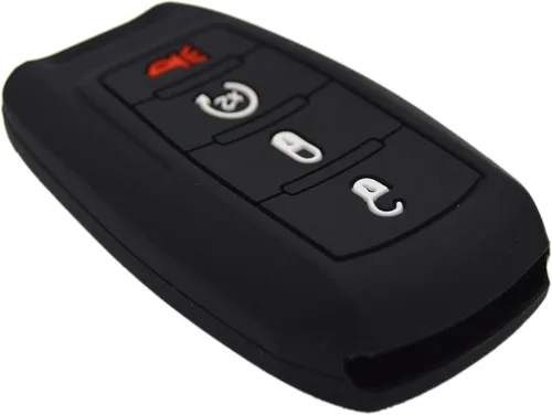 Miniatura 3 de Zorratin Funda protectora de silicona para llavero remoto para Ram 1500 2500 3500 2019 2020 2021 2022 2023 2024 2025 4 botones Negro