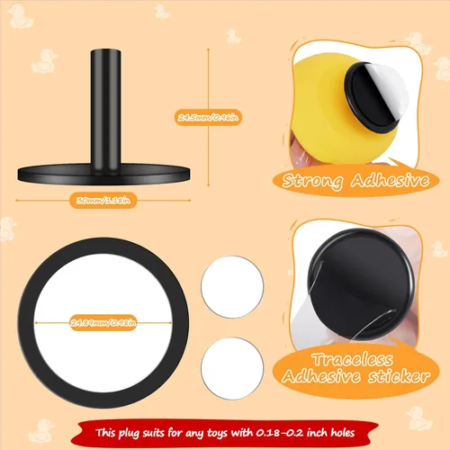 Miniatura 5 de Patos de goma con soporte de enchufe de pato, patos de automóvil para tablero de instrumentos, pato para decoración de Jeep y automóvil, divertido