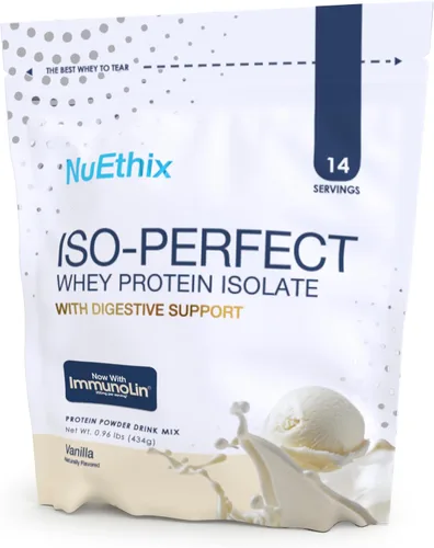 Miniatura 3 de NuEthix Formulations ISO perfecto con soporte digestivo (chocolate, 14 porciones)