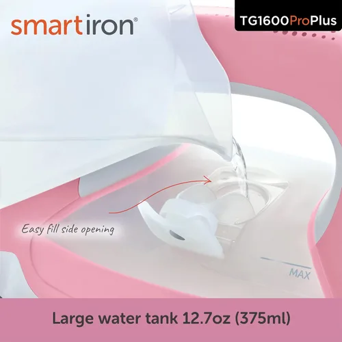 Miniatura 8 de Oliso TG1600 Pro Plus SmartIron de 1800 vatios con elevación automática y protector de suela de hierro de silicona Oliso Solemate para hierros