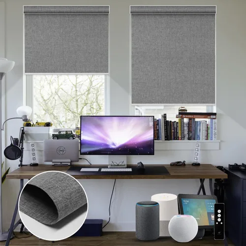 Miniatura 43 de SmartWings Persianas Motorizadas con Filtro de Luz, Compatible con Matter Thread Homekit Z-Wave Alexa Google, Persianas con 70% de Opacidad Safari