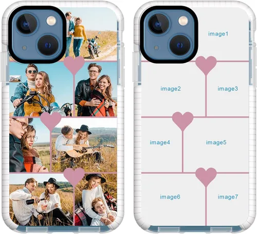 Miniatura 15 de Funda de teléfono personalizada para iPhone 13 Mini, funda personalizada de fotos de collage de múltiples imágenes, resistente a los arañazos, a