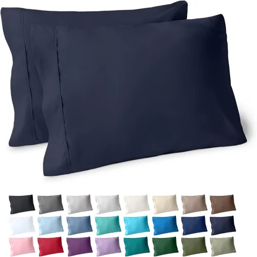 Miniatura 92 de Bare Home Juego de 2 fundas de almohada de microfibra de tamaño estándar, fundas de almohada refrescantes, doble cepillado, fácil cuidado, cierre