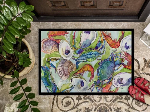 Miniatura 3 de Caroline's Treasures 8547JMAT - Felpudo de cangrejo de 24 x 36 pulgadas, para interiores y exteriores, para entrada, antideslizante, lavable, pelo