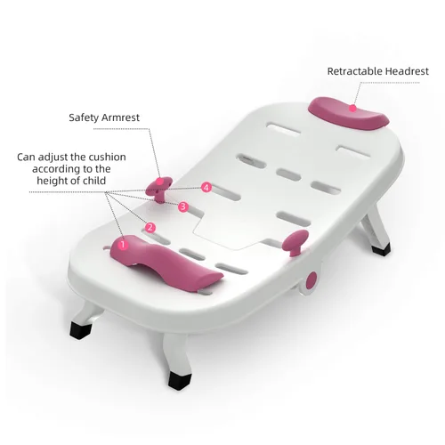 Miniatura 2 de Fedicelly Silla de champú para niños pequeños, asiento de baño para lavado de cabello para niños, silla de salón de enjuague de cabello para niños