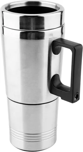 Miniatura 5 de Hervidor eléctrico para automóvil, 12 V, 60 W, 11.8 fl oz, 5.1 fl oz, acero inoxidable, hervidor eléctrico para automóvil, café, té, taza