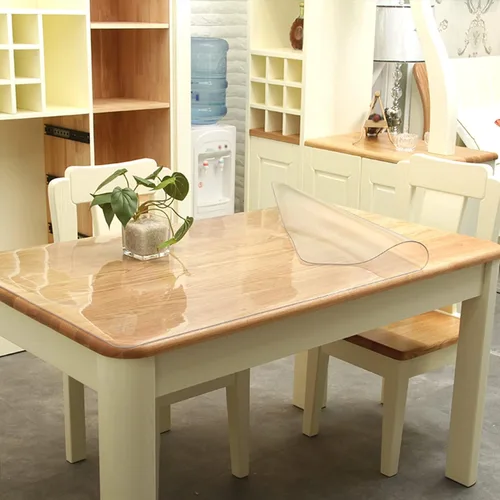 Miniatura 3 de Mantel de vinilo transparente rectangular de plástico, impermeable, resistente al aceite, protector de mesa de PVC para cocina, mesa de comedor