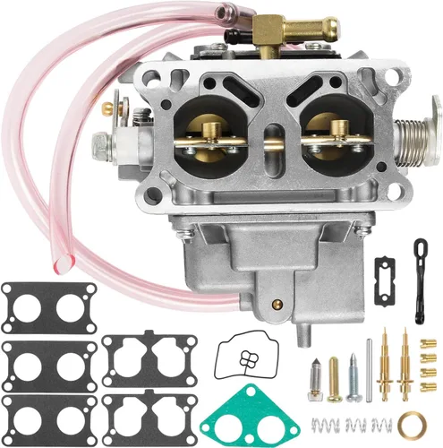RANSOTO Carburador 15003-2766 compatible con Kawasaki Mule 2001-2008 3000 3010 3020 con kit de reparación que reemplaza 11060-2477 11060-2478