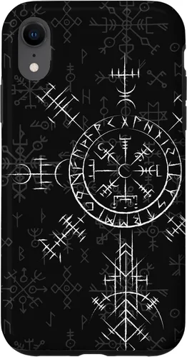 Miniatura 24 de Carcasa celta Vegvísir para iPhone 11, diseño de brújula vikinga, color celta
