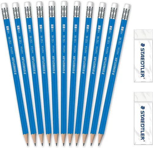 Miniatura 9 de STAEDTLER Norica #2 HB Lápices de clase con gomas de borrar, juego de suministros escolares de 144 unidades, plomo resistente a la rotura, lápices
