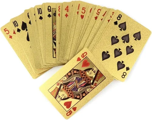 Miniatura 2 de Fotorama Gold Games - Cartas de juego doradas, Pro-Shuffle, resistentes al agua, ideales para cualquier juego de cartas, trucos de magia, verdadero