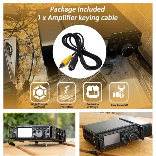 Miniatura 5 de XTPTFABS Conector mini DIN a RCA macho de 8 pines (4.9 ft) compatible con YAESU FT-710 FT710 (5.5 pies)