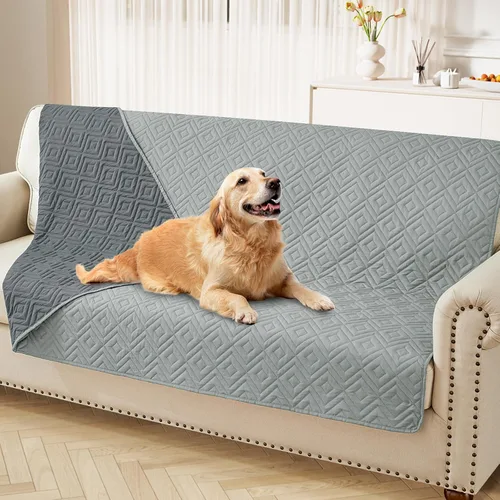 Miniatura 50 de hyha Manta impermeable para perro, manta suave para cama de perro, manta para mascotas, funda de sofá impermeable lavable para perros, fundas Gris