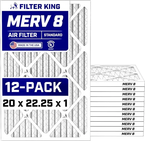 Miniatura 65 de Filter King Filtro de aire de 5.88 x 12.13 x 1 (MERV 8) (paquete de 12) filtros de horno de CA para control de polvo y alergias, fabricados en EE.
