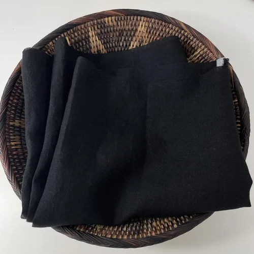 Miniatura 10 de Tela de lino natural oscura y ligera de alto trenzado Material versátil y duradero para creaciones elegantes, ideal para coser y decoración