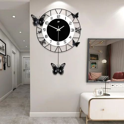Miniatura 17 de Reloj de pared Reloj de péndulo 3D Forma de ojo Diseño moderno Decoración de arte para oficina en casa