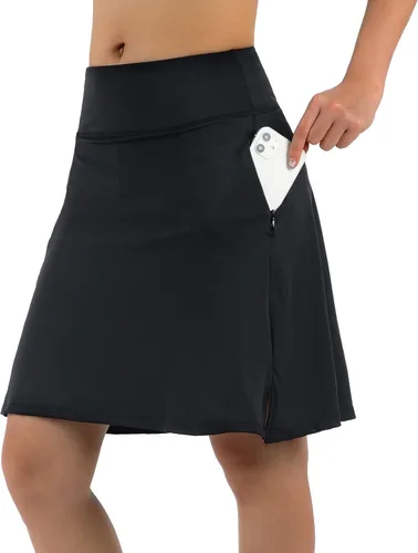 Miniatura 59 de ANIVIVO Faldas pantalón para mujer de 20 pulgadas de longitud a la rodilla, faldas deportivas de pickleball para tenis, golf y pickleball