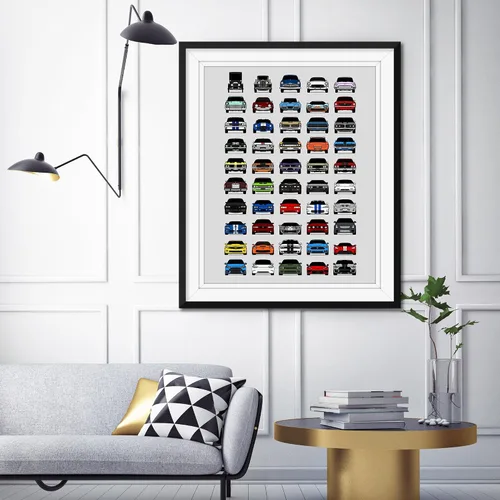 Miniatura 5 de Custom Car Posters Póster hecho a mano compatible con póster de American Muscle Car e impresión de automóviles clásicos y vehículos icónicos, 8 x 10