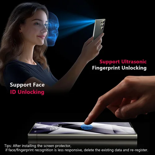 Miniatura 6 de X-it Protector de pantalla para Samsung Galaxy S23 Ultra/S22 Ultra, privacidad [alineación automática/eliminación de polvo], sin burbujas