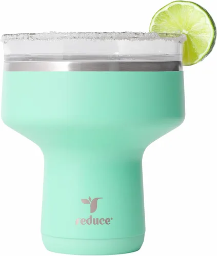 Miniatura 24 de Reduce Saltini - Vaso de cóctel de 16 onzas, vaso aislado de margarita con tapa, mantiene las bebidas frías durante 10 horas, alternativa al vaso