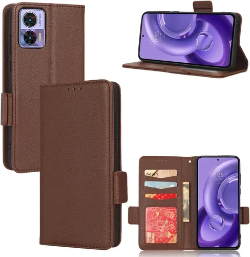 Miniatura 95 de Funda de piel sintética compatible con Motorola Moto E22 4G, funda de piel sintética compatible con Motorola Moto E22i 4G, color negro
