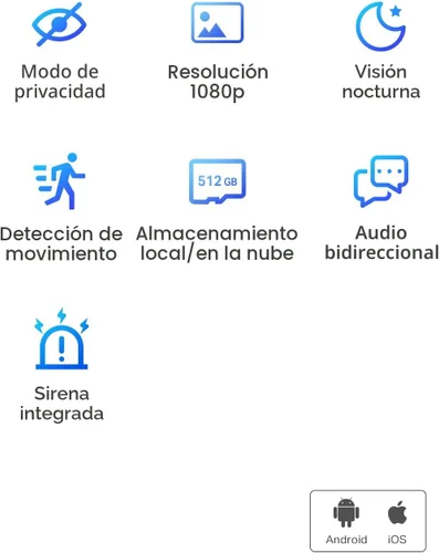 Miniatura 2 de TP-Link Tapo - Cámara de seguridad interior de 1080P para monitor de bebé, cámara para perros con detección de movimiento, sirena de audio Blanco