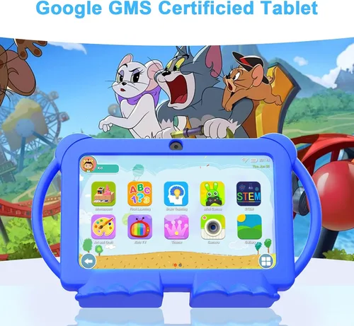 Miniatura 3 de HOTTABLET Tableta para niños de 7 pulgadas, Android 12, 4 GB de RAM, 32 GB de ROM, expansión de 512 GB, con control parental, WiFi, Bluetooth