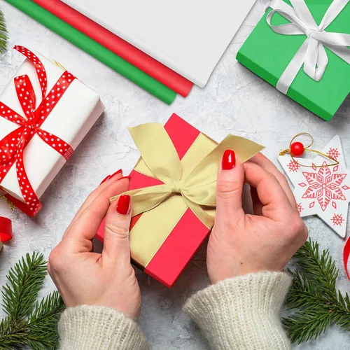 Miniatura 4 de Surtido de papel de seda rojo, verde y blanco, 80 hojas de papel de seda para envolver Navidad, 14 x 20 pulgadas, envoltura de bolsas de regalo