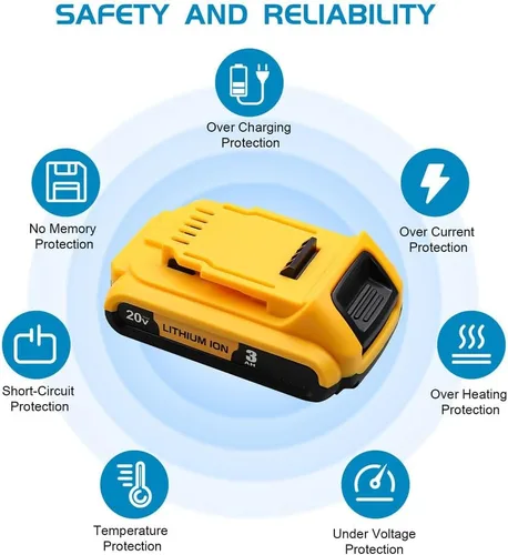 Miniatura 4 de Batería de repuesto para Dewalt DCD771 DCD708 DCD777 DCD791 DCD785 DCD771c2 DCD777c2 DCD780 DCD796 DCD999 DCD985 DCD800 DCD793d1 DCD7099 DCD80 5