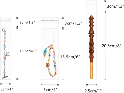 Miniatura 4 de Bolsas largas de celofán, 100 bolsas de celofán transparentes resellables de 2 x 6 pulgadas, bolsa autoadhesiva de plástico para bolígrafos