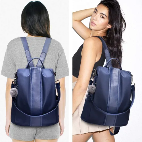 Miniatura 7 de Mochila impermeable liviana de nailon antirrobo para mujer