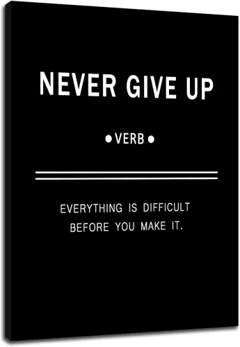 Miniatura 33 de Motivational Wall Art 1% Better Every Day Quote Framed Canvas Poster Inspirational Wall Decor for Office Gym Study Room Small Size Growth Mindset