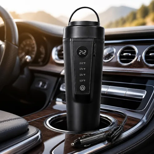 Miniatura 7 de Hervidor eléctrico para automóvil de 12 V/24 V de doble voltaje, hervidor eléctrico portátil de viaje para viajes por carretera, mini caldera