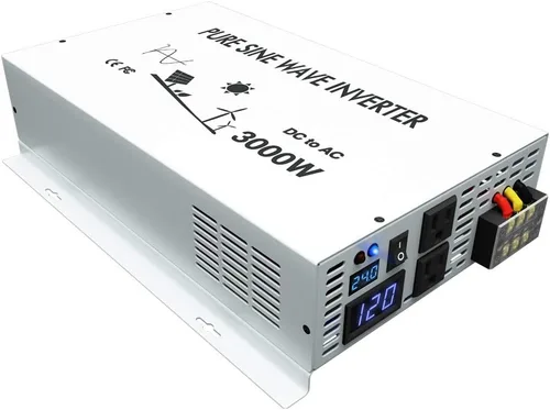 Miniatura 11 de WZRELB Inversor de corriente de onda sinusoidal pura de 500 W 12 V 120 V con 2 salidas de CA con control remoto con cable (RBP-50012WR)