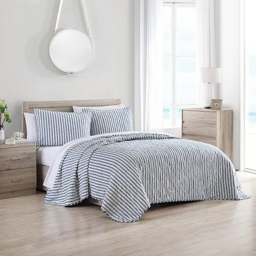 Miniatura 9 de Stone Cottage - Juego de edredón de tamaño individual, ropa de cama reversible de algodón con fundas de almohada a juego, juego de cama ideal a Verde
