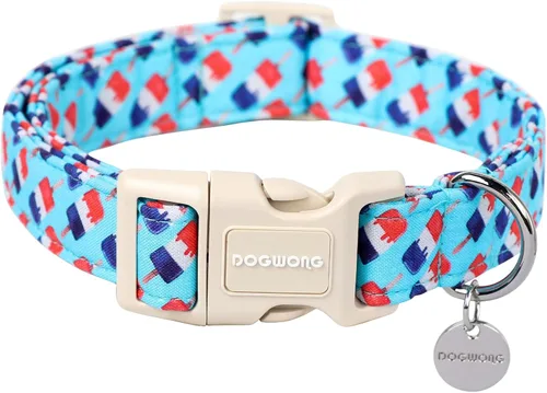 Miniatura 31 de DOGWONG Collar de perro de San Valentín, collar de perro con estampado de corazones para perros grandes, lindos collares de primavera, hembra