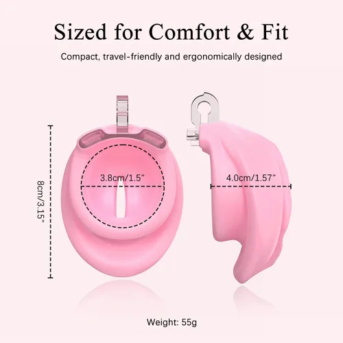 Miniatura 3 de Jaula de castidad para hombre Sissy con una vagina suave y realista - Dispositivo de castidad Yithuet Cobra de material TPE suave, transpirable