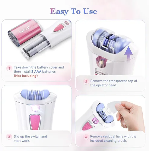 Miniatura 5 de Mini depiladora, depiladora facial para mujeres, depiladora de deslizamiento suave de cuerpo completo, afeitadora eléctrica portátil para cara