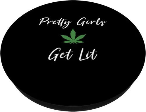 Miniatura 2 de Pretty Girls Get Lit Cute 420, Cute Weed - PopSockets Grip and Stand for Phones and Tablets
