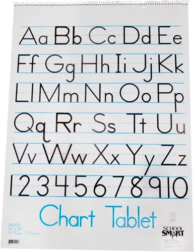 Miniatura 7 de School Smart bloc de gráfico de líneas de 24 x 32 pulgadas, 25 hojas, blanco