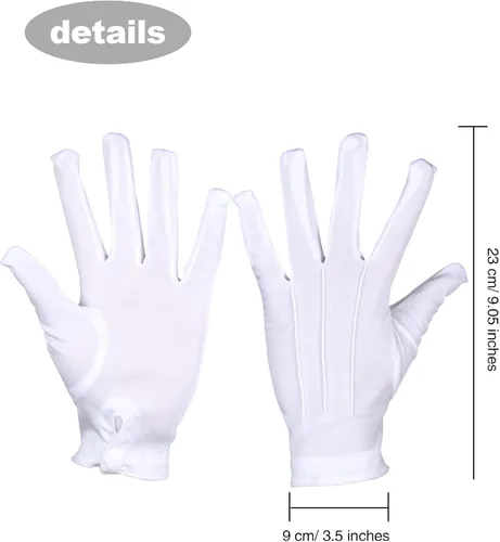 Miniatura 2 de SATINIOR 12 pares de guantes de vestir de elastano para disfraz formal de guardia